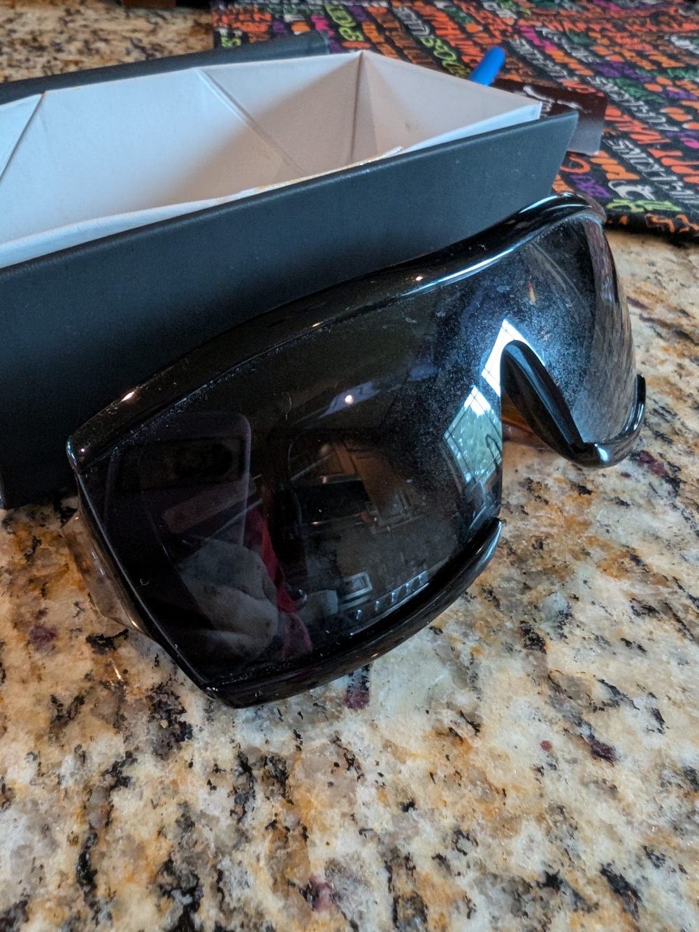 Marni Black Shield-Style Sunglasses